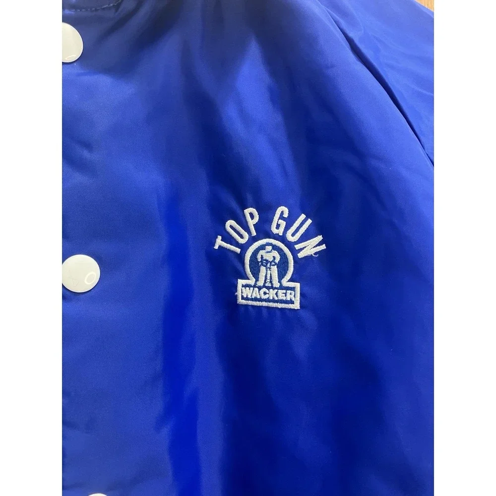 Vintage Royal Blue Top Gun Wacker Varsity Jacket - Picture 3 of 13